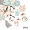 20Pcs 10 Styles Christmas Style Alloy Enamel Pendants, Cadmium Free & Lead Free, Light Gold, Mixed Color, 19~25x11~19x1.5~2mm, Hole: 1~1.8mm, 2pcs/style