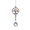 Glass Teardrop Pendant Decorations, Gemstone Bead Tree of Life Hanging Suncatchers, with Metal Findings and Chakra Glass Bead, 370mm