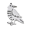 201 Stainless Steel Pendants, Bird Charm, Laser Cut, Anti-Tarnish, Stainless Steel Color, 20x14.5x1mm, Hole: 0.7mm