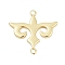 Brass Flower Connector Charms, Long-Lasting Plated, Rack Plating, Lead Free & Cadmium Free, Real 18K Gold Plated, 18.5x20x2mm, Hole: 1.2mm