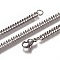Non-Tarnish Men's Cuban Link Chain Necklaces, Fashionable 201 Stainless Steel Necklaces, with Lobster Claw Clasps, Stainless Steel Color, 23.82 inch(60.5cm), 3.5x2mm