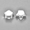 304 Stainless Steel Beads, Star, Silver, 11x11x6mm, Hole: 3.5mm