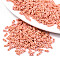 2-Hole Glass Seed Beads, Opaque Frosted Colours Rainbow, Rectangle, Light Salmon, 4.5~5x2x1~1.5mm, Hole: 0.5~0.8mm, about 4000pcs/bag