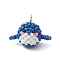 Seed Beads Beaded Charms, Dolphin Pendant, Royal Blue, 18x23.5x20mm, Hole: 1.5mm