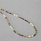 French Vintage Artistic Colorful Beryl Gemstone Pearl Choker Necklace - Retro, Delicate, Mixed Color, 0.04 inch(0.1cm)