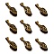 Brass Ice Pick and Pinch Bails, Antique Bronze, 18.5mm, Hole: 4mm