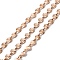 Ion Plating(IP) 304 Stainless Steel Flower Link Chains, with Spool, Unwelded, Rose Gold, 6x4x0.6mm, about 32.81 Feet(10m)/Roll