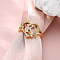 Heart with Flower Hollow Out Brass Finger Rings, Golden, Letter K, Inner Diameter: 17mm