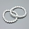 Synthetic Turquoise Jasper Bead Stretch Bracelets, Round, Inner Diameter: 2 inch~2-3/8 inch(5~6cm), Bead: 5.8~6.8mm