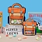 Schoolbag Shaped Plastic Candy Gift Zip Lock Bags, Resealable Packaging Bags, Top Seal, Self Seal Bags for Candy, Orange, 32x24cm