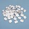 Brass Charms, Flat Round, 925 Sterling Silver Plated, 12x1mm, Hole: 1.2mm