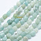 Natural Amazonite Beads Strands, Tumbled Stone, Nuggets, 7~10x6~9mm, Hole: 1mm, 15~15.5 inch
