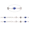 Handmade 304 Stainless Steel Dapped Chains, Cable Chains, with Enamel and Spool, Soldered, Flat Oval, Long-Lasting Plated, Royal Blue, 3x1.5x0.1~1mm, about 32.8 Feet(10m)/roll