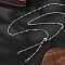 304 Stainless Steel Singapore Chain Necklace Making, with Brass Slider Beads, Stainless Steel Color, 23.70 inch(60.2cm)