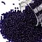 TOHO Round Seed Beads, Japanese Seed Beads, (8DF) Transparent Frost Cobalt, 15/0, 1.5mm, Hole: 0.7mm, about 3000pcs/10g