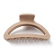 Half Round Plastic Claw Hair Clips, with Iron Findings, Hair Accessories for Girls, Tan, 45x89x44mm