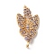 Brass Micro Pave Cubic Zirconia Connector Charms, Nickel Free, Butterfly Links, Golden, Violet, 27x14x2.5mm, Hole: 1.5mm