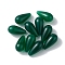 Natural Green Onyx Agate Beads, No Hole/Undrilled, Dyed & Heated, Teardrop, Dark Green, 20x10mm