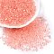 Luminous Glass Seed Beads, Glow in the Dark, Peanut, Light Salmon, 2.5x4x2mm, Hole: 0.8mm, about 250pcs/10g