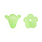 Frosted Acrylic Beads, Flower, Pale Green, 10x13.5mm, Hole: 1.8mm, about 1600pcs/500g