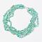 Natural Amazonite Multi-strand Necklaces, with Metal Alloy Bar & Ring Toggle Clasps, Silver Color Plated, 14.5 inch~16.5 inch(37cm~42cm)