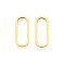 Ion Plating(IP) 201 Stainless Steel Linking Rings, Oval, Real 18K Gold Plated, 20x8x1mm