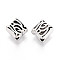 Tibetan Style Alloy Beads,  Rhombus, Antique Silver, 9x9x4.5mm, Hole: 1.6mm