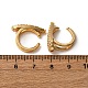 Серьги-капли из латуни с микропаве из прозрачных кубических цирконий EJEW-F384-21G-5