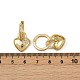 Латунные серьги-кольца из прозрачного кубического циркония EJEW-S275-01G-5