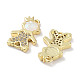 Латунные микропаве прозрачные подвески с фианитом KK-L213-043G-01-2