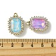 Подвески из стекла со стразами из сплава с УФ-покрытием разных цветов FIND-B039-03G-3