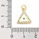 Подвески из латуни с покрытием из прозрачного кубического циркония KK-M293-19G-3