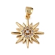 Латунные микропаве прозрачные подвески с фианитом KK-WH0035-72-1