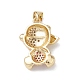 Латунные микро проложить кубического циркония подвески KK-M240-13-4