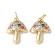 Латунные микропаве прозрачные подвески с фианитом KK-Q031-24G-1