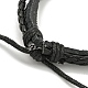 Трехслойные многожильные браслеты со шнуром из искусственной кожи BJEW-P329-04B-AS-3