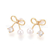 Серьги-гвоздики из циркония EJEW-T048-09C