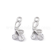 Латунные микропаве прозрачные подвески с фианитом KK-K351-46E-P