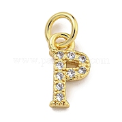 Буквица из латуни с подвесками из кубического циркония KK-Q814-26P-G