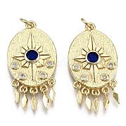 Латунные подвески из микро-паве ZIRC-S067-097-NF