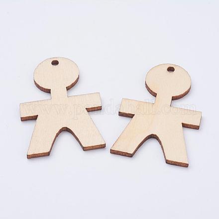 Неокрашенного дерева подвески WOOD-L003-09-1