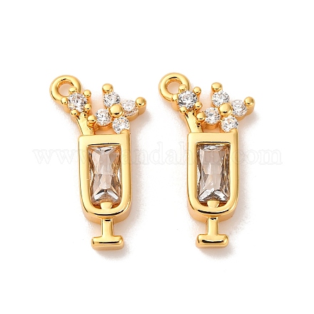 Латунные микро проложить кубического циркония подвески KK-K382-28G-03-1