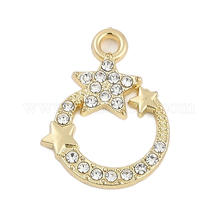 Подвески из сплава с микропаве из стразов FIND-K020-05G-1