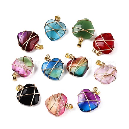 Подвески lampwork GLAA-T023-05M-1