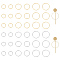 UNICRAFTALE 48pcs 19.5/15.5/12mm Linking Rings 304 Stainless Steel Circle Frames Connectors Golden & Stainless Steel Color O Pattern Ring Jewelry Links for Bracelet Necklace Jewelry Making
