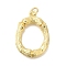 Rack Plating Brass Pendants, Long-Lasting Plated, Cadmium Free & Lead Free, Real 18K Gold Plated, with Jump Ring, Letter O, 38x27x6.3mm, Hole: 5mm