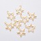 304 Stainless Steel Charms, Star, Golden, 14.5x12.5x0.7mm, Hole: 1.4mm