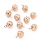 Ion Plating(IP) 304 Stainless Steel Charms, Round, Bumpy, Rose Gold, 11x8mm, Hole: 1.8mm