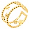 Minimalist Stainless Steel Star Open Cuff Ring for Women Men, Golden