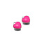 Stainless Steel Charms, with Enamel, Stainless Steel Color, Heart Charm, Deep Pink, 8x9mm, Hole: 1.2mm